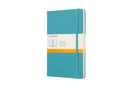 Moleskine Reef Blue Notebook Large Ruled Hard Cover