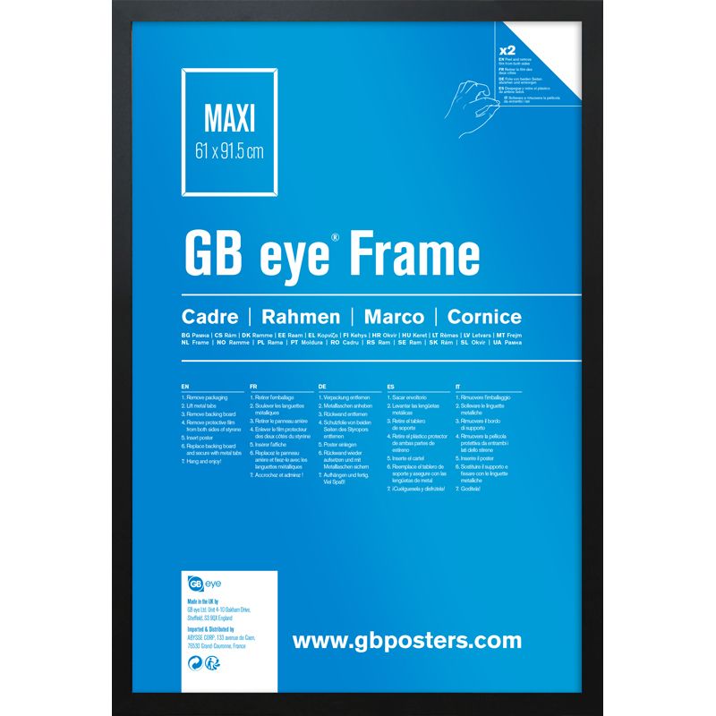 GB Eye Contemporary Wooden Black Picture Frame - Maxi - 61 x 91.5cm