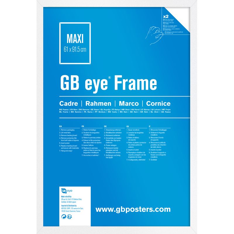 GB Eye Contemporary Wooden White Picture Frame - Maxi - 61 x 91.5cm