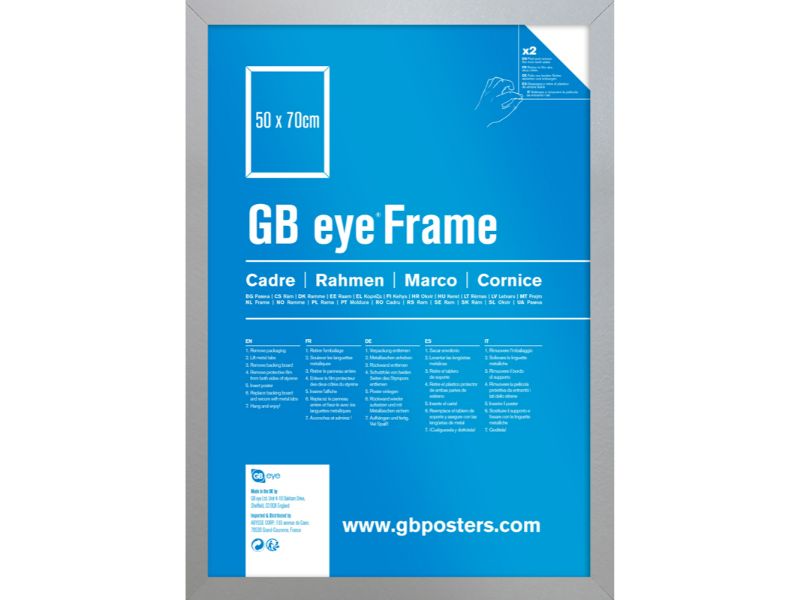 GB Eye Contemporary Wooden Silver Picture Frame - 50 x 70cm