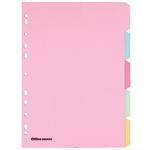 Office Depot punched Dividers A4 5 Part Multi Colour - Each