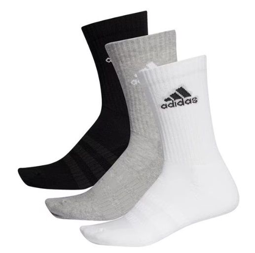 Adidas Logo Cushioned Crew Sock 3 Pack Assorted Small